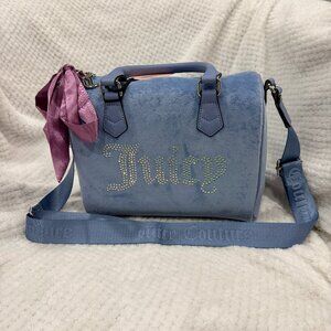 🎁 NWT 🎁  Juicy Couture Slate Blue Crystal Obsession Satchel Purse